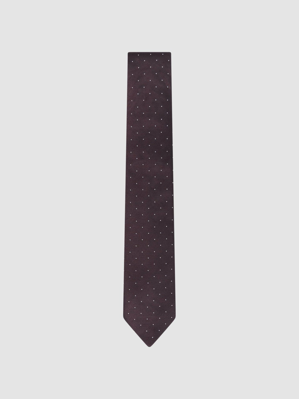 Polka Dot Silk Tie Burgundy | Mens