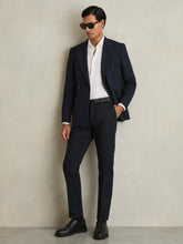 Slim Fit Cotton Blend Chinos Navy | Mens