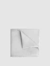 Plain Silk Pocket Square Silver | Mens