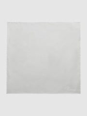 Plain Silk Pocket Square Silver | Mens