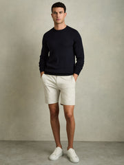 Short Length Casual Chino Shorts Chalk | Mens