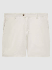 Short Length Casual Chino Shorts Chalk | Mens