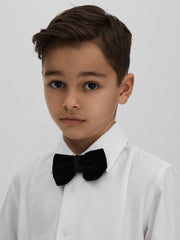 9-14 yrs Slim Fit Textured Bib Dinner Shirt White | Children
