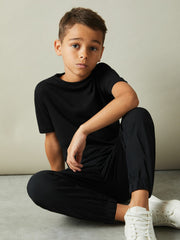 9-13 yrs Crew Neck T-Shirt Black | Children