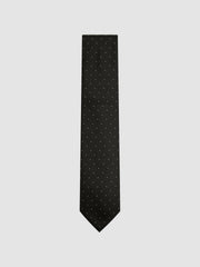 Polka Dot Silk Tie Black | Mens