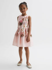Senior Scuba Floral Printed Dress Multi | Children