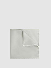 Polka Dot Silk Pocket Square Silver | Mens