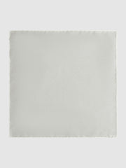Polka Dot Silk Pocket Square Silver | Mens
