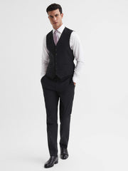 Modern Fit Travel Waistcoat Black | Mens