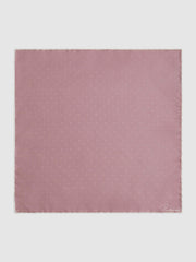 Polka Dot Silk Pocket Square Pink | Mens