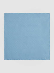 Polka Dot Silk Pocket Square Blue | Mens