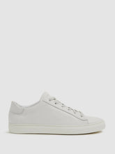 Harrys of London Grained Leather Trainers White | Mens