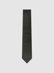 Polka Dot Silk Tie Dark Green | Mens