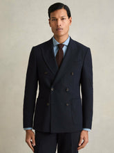 Double Breasted Suit Blazer Slim Fit Navy | Mens