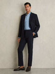 Slim Fit Side Adjuster Trousers Navy | Mens