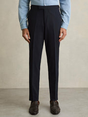Slim Fit Side Adjuster Trousers Navy | Mens