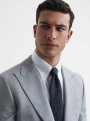 Polka Dot Silk Tie Navy | Mens