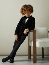 3-9 yrs Single Breasted Velvet Blazer Black | Children