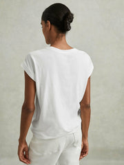 Cotton-Jersey Crew Neck T-Shirt White | Womens