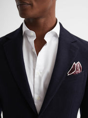 Polka Dot Silk Pocket Square Burgundy | Mens