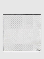 Polka Dot Silk Pocket Square White | Mens