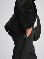 4-9 yrs Single Breasted Velvet Blazer Black | Children