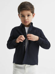 Junior Button Down Oxford Shirt Navy | Children