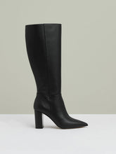 Block Heel Knee High Boots Black | Womens