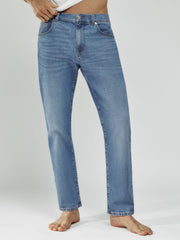 Straight-Leg Jeans Mid Blue Wash | Mens