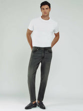 Relaxed-Fit Cropped Jeans Washed Black | Mens