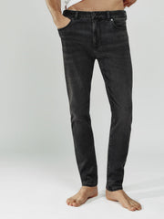 Tapered Slim-Fit Jeans Washed Black | Mens