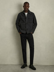 Cotton-Stretch Slim-Fit Jeans Stay Black | Mens