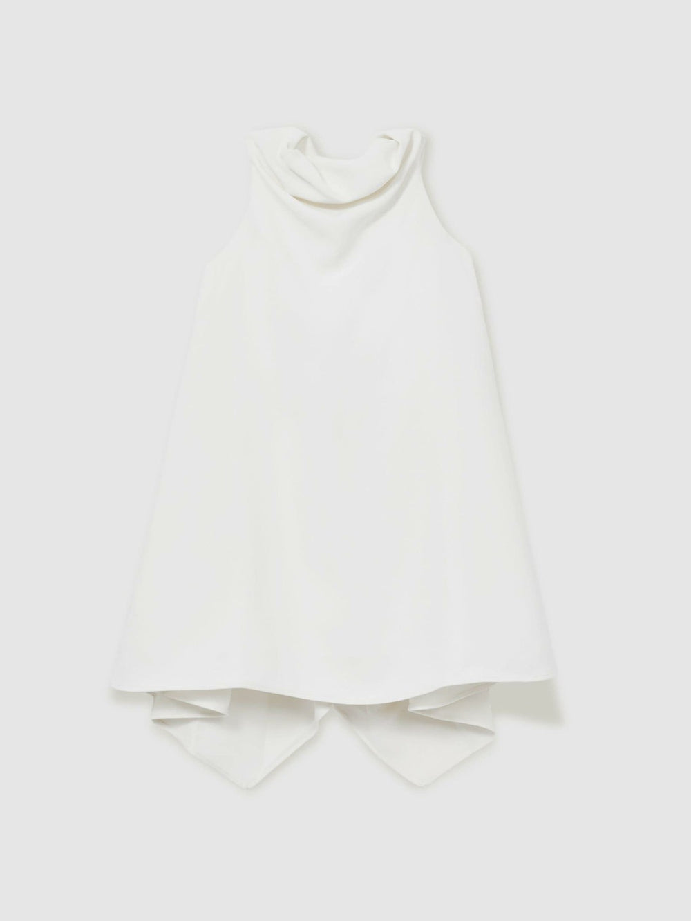 13-14 yrs High-Neck Drape Back Dress Ivory | Children