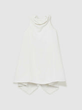 13-14 yrs High-Neck Drape Back Dress Ivory | Children