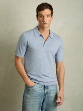 Merino Wool Polo Shirt Soft Blue | Mens