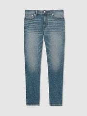 Cotton-Stretch Slim-Fit Jeans Washed Indigo Green Cast | Mens