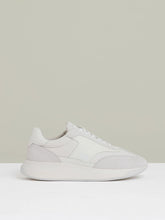 Leather Suede Running Trainers White | Mens