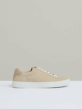 Nubuck Leather Low-Top Trainers Ecru | Mens