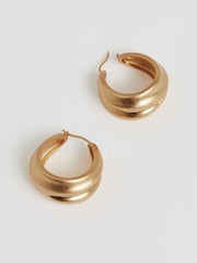 Sculptural Hoop Earrings Gold | Womens