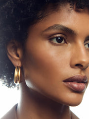 Sculptural Hoop Earrings Gold | Womens