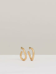Wave Hoop Earrings Gold | Womens