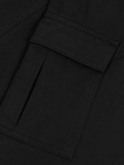 3-9 yrs 100% Cotton Straight Leg Cargo Trousers Black | Children