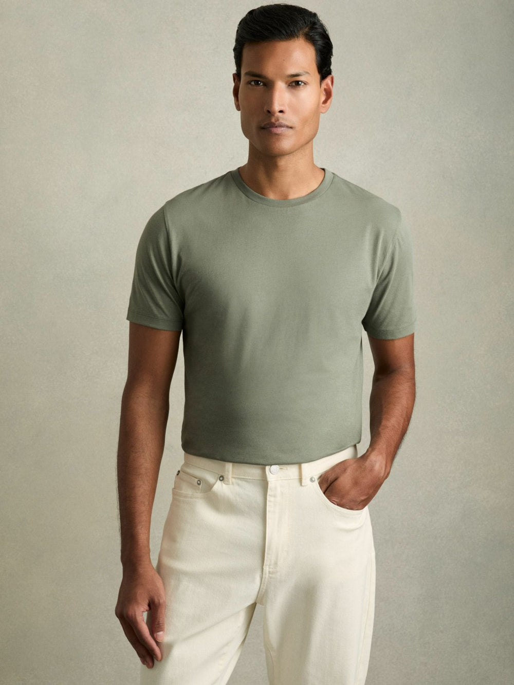 Cotton Crew Neck T-Shirt | Mens