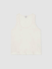 Silk-Front Cami Top White | Womens