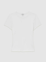 Stretch-Cotton Crew-Neck T-Shirt White | Womens