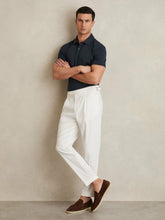 Cotton Short-Sleeve Polo Shirt Navy | Mens