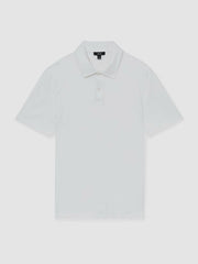 Cotton Short-Sleeve Polo Shirt White | Mens