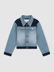 9-13 yrs Patchwork Two-Tone Denim Jacket Blue | Children