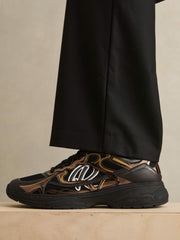 Overlay Logo Running Trainers Electric Brown | Mens