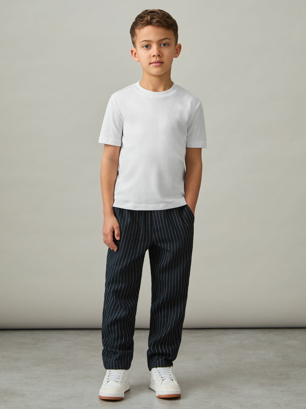 3-9 yrs Cotton Crew-Neck T-Shirts 3 Pack White | Children